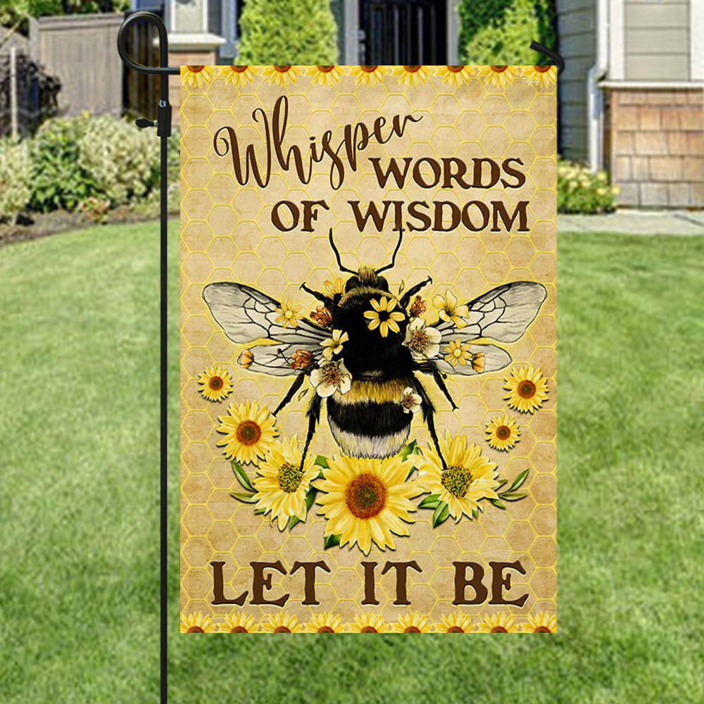 Bee Hippie Flag Whisper Words Of Wisdom Let It Be MLN358F
