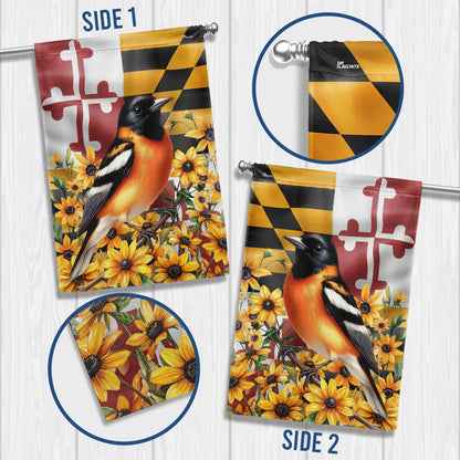 Maryland Baltimore Oriole And Black-eyed Susan Flag MLN6028LPN