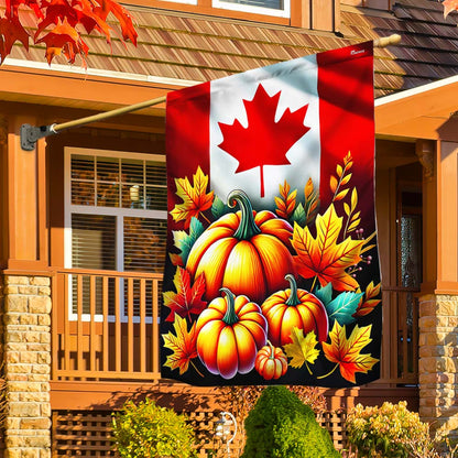 Autumn Pumpkins Canadian Fall Flag MLN3750F