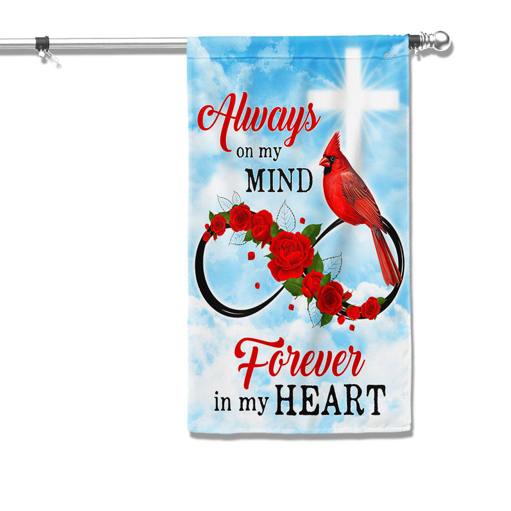 Cardinal Memorial Flag Always On My Mind Forever In My Heart MLN1945F