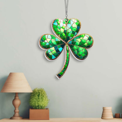 Shamrock Irish Green Clover St. Patrick's Day Ireland Suncatcher Hanging Window TQN5552TDH