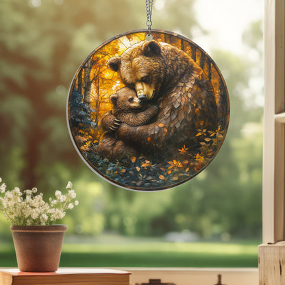 Mama Bear And Cub Mothers Day Acrylic Suncatcher Hanging TQN4873NGT
