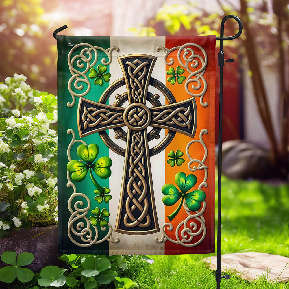 Irish Celtic Knot Cross St. Patrick’s Day Flag MLN5110TNB