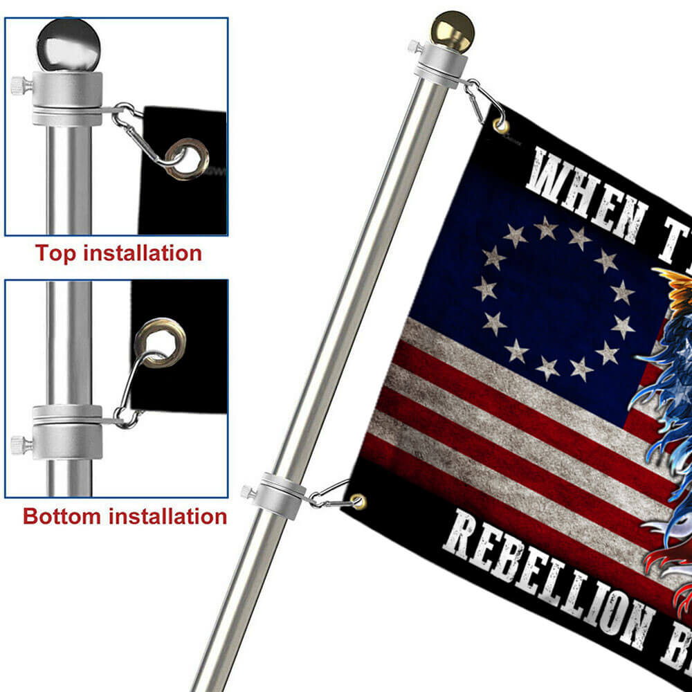 Betsy Ross Flag When Tyranny Becomes Law Rebellion Becomes Duty Grommet Flag THB3530GFv2
