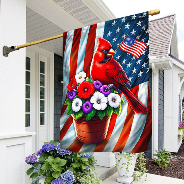 Flagwix American Flag - Patriotic Cardinal 4th Of july  Flag TQN3252F