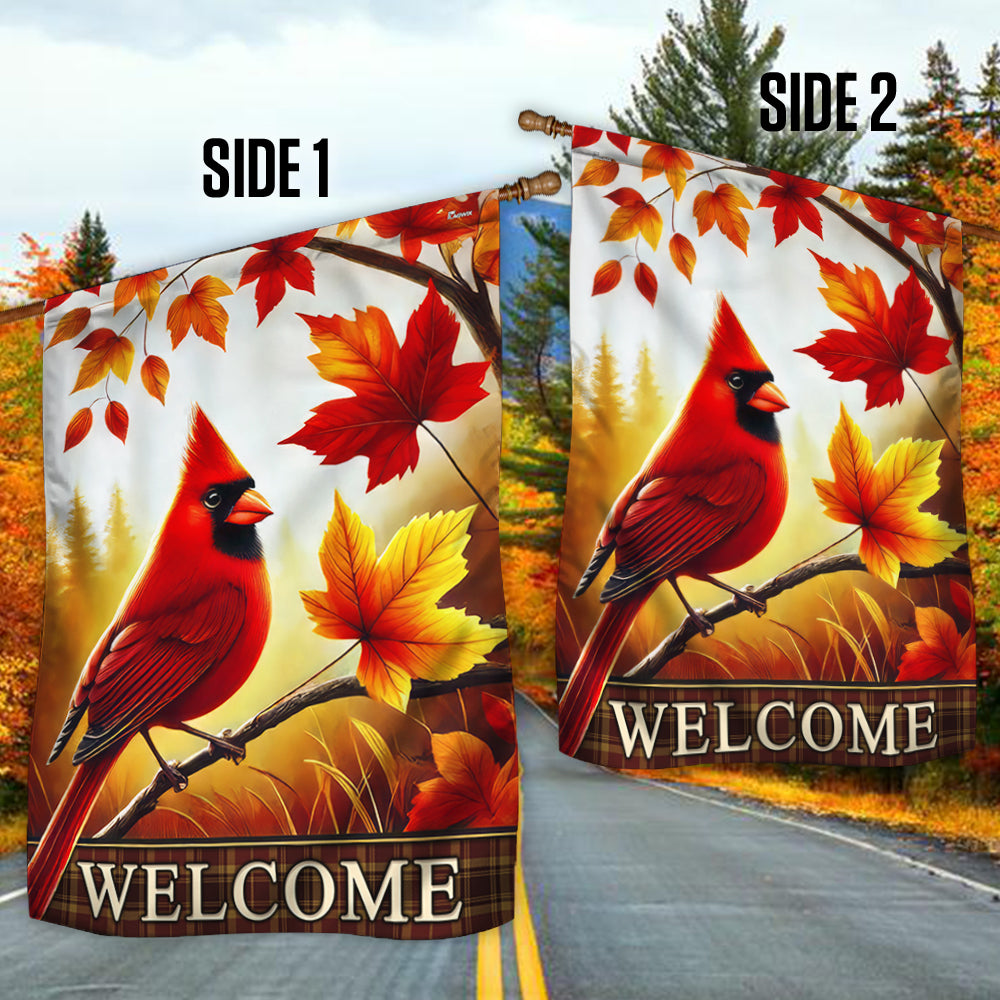 Cardinal Welcome Fall Flag TQN3527F