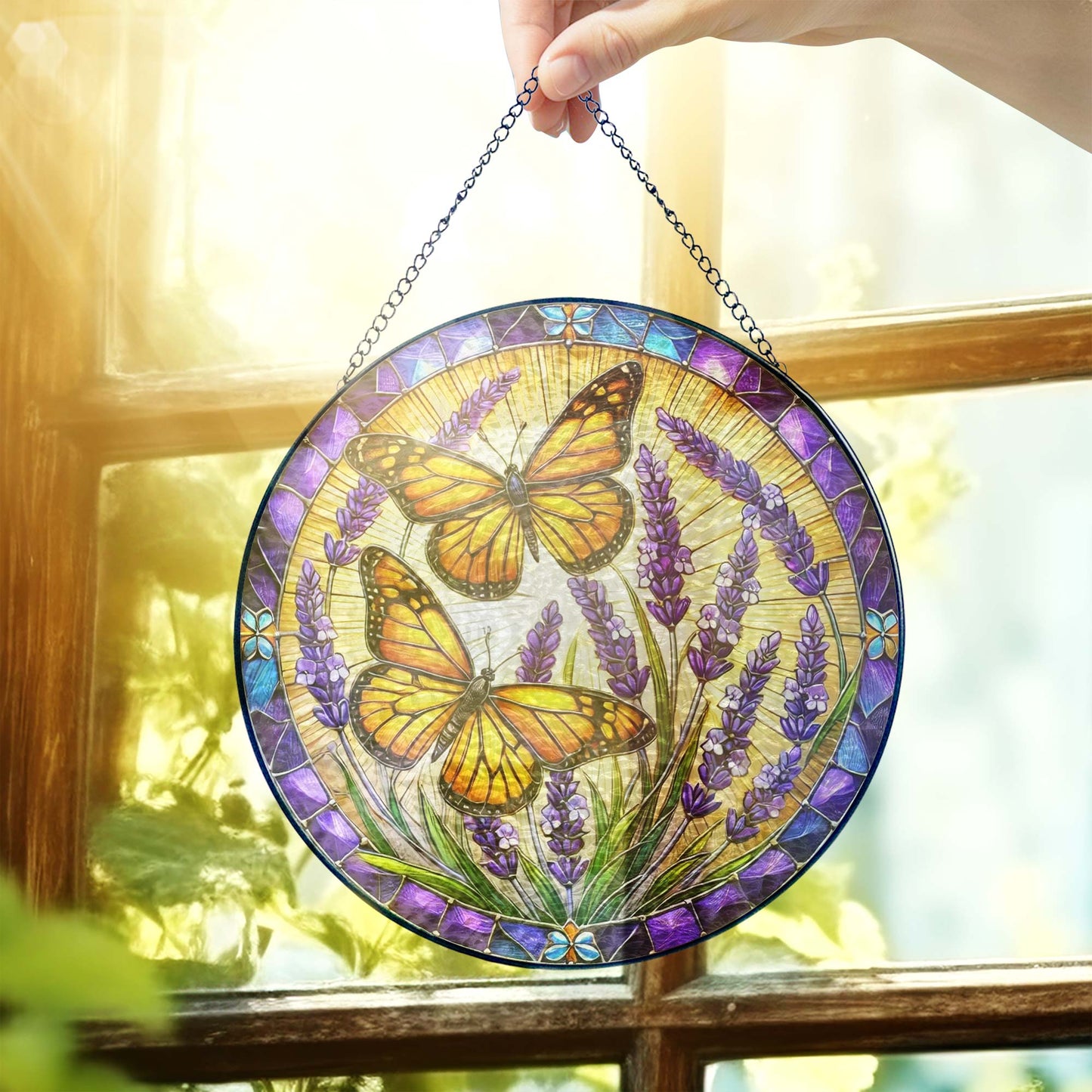Butterfly Stained Glass Butterflies Decor QTR1083PMN