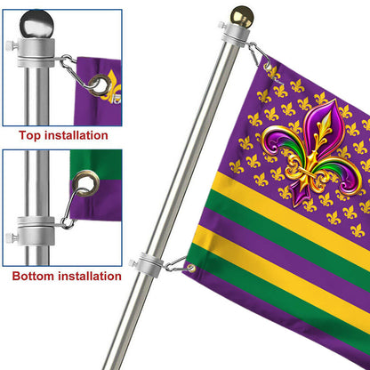 Mardi Gras Grommet Flag MLN5031GF