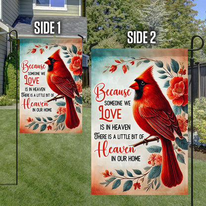 Cardinal Flag There Is A Little Bit Of Heaven In Our Home Flag MLN3696F