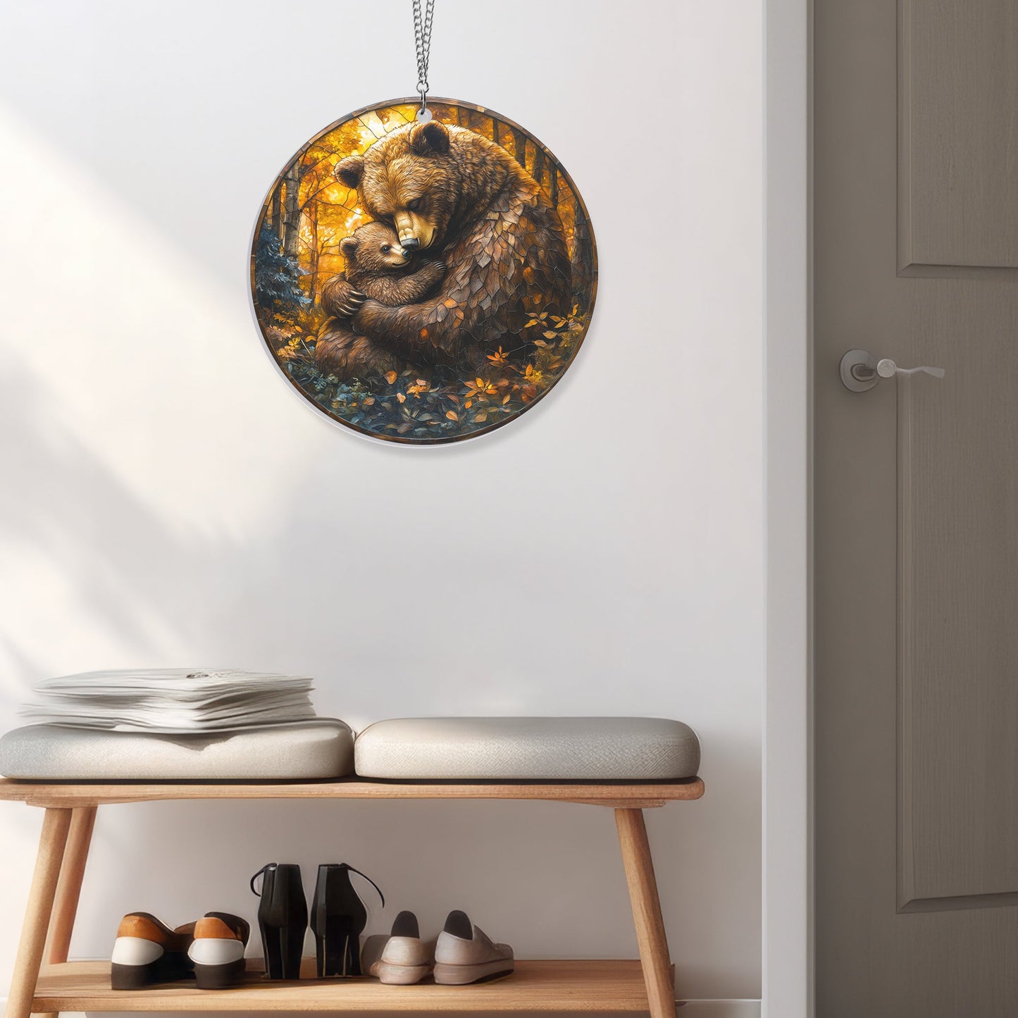 Mama Bear And Cub Mothers Day Acrylic Suncatcher Hanging TQN4873NGT