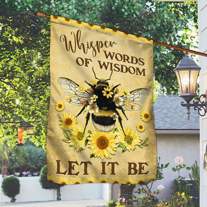 Bee Hippie Flag Whisper Words Of Wisdom Let It Be MLN358F