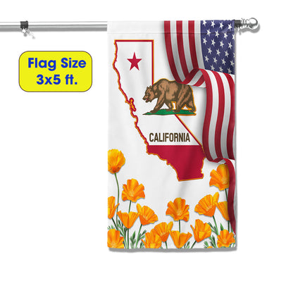 California State With California Poppy Flag MLN1111Fv4