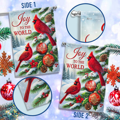 Cardinal Christmas Joy To The World Flag MLN4256F