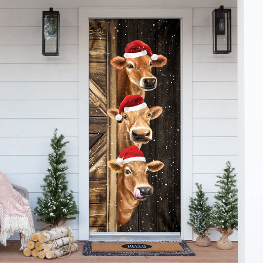 Cattle Door Cover Funny Cows Door Cover TRL538Dv9