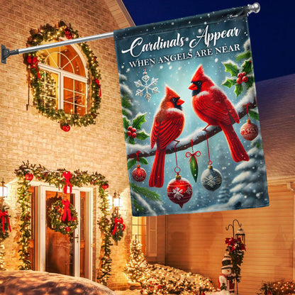 Cardinals Christmas Cardinals Appear When Angels Are Near Flag MLN4308F