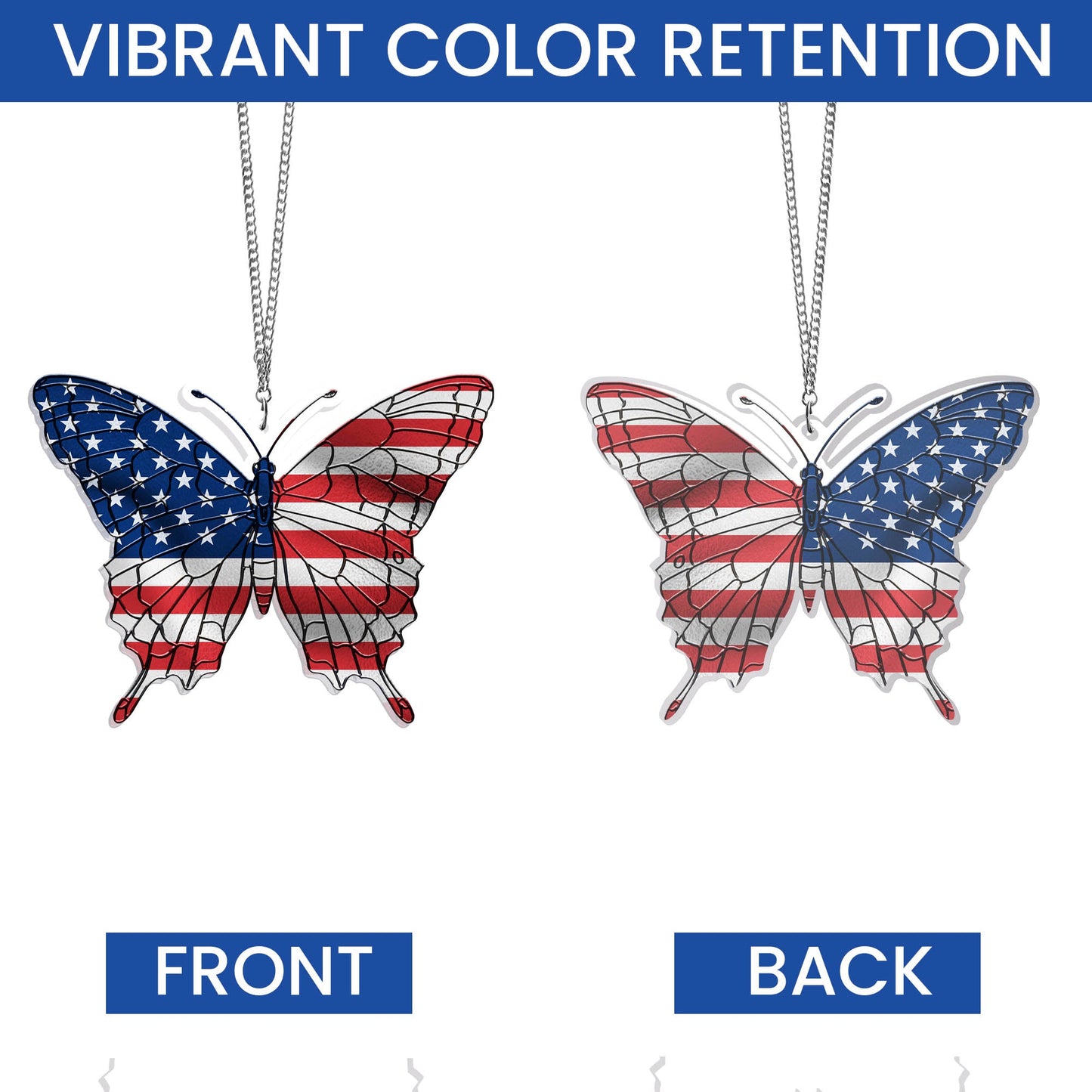 Patriotic Butterfly 4th Of july Suncatcher Window Hanging TQN5461NTH