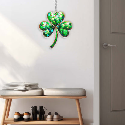 Shamrock Irish Green Clover St. Patrick's Day Ireland Suncatcher Hanging Window TQN5552TDH