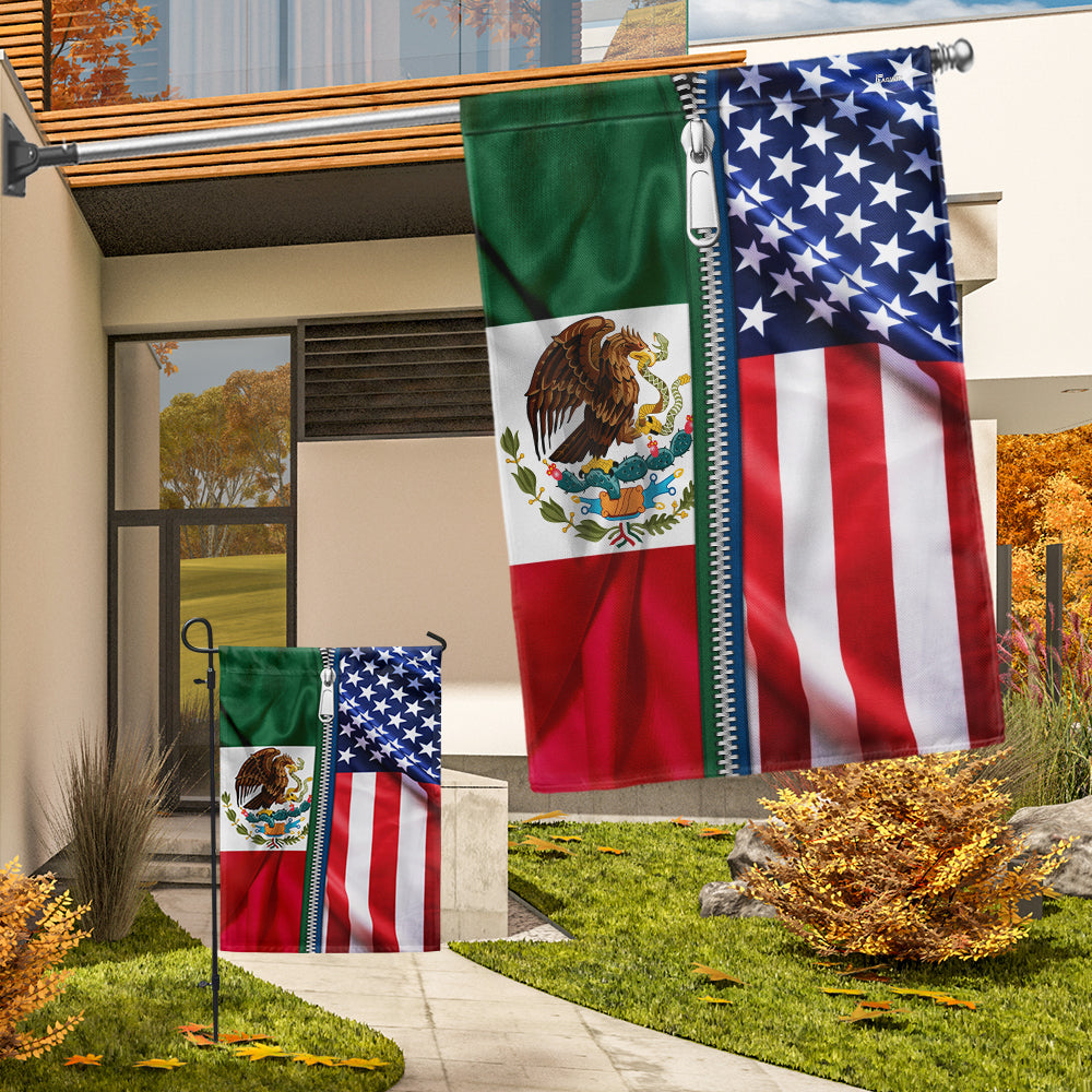 Mexican American Flag Mexico USA Friendship Flag TQN4770F