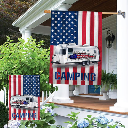 Camping Trailer US Flag MLN1590F
