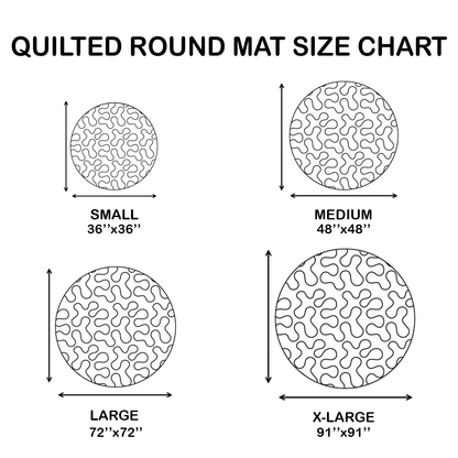 Pumpkin Shadow Quilted Round Mat NCU0VL2875
