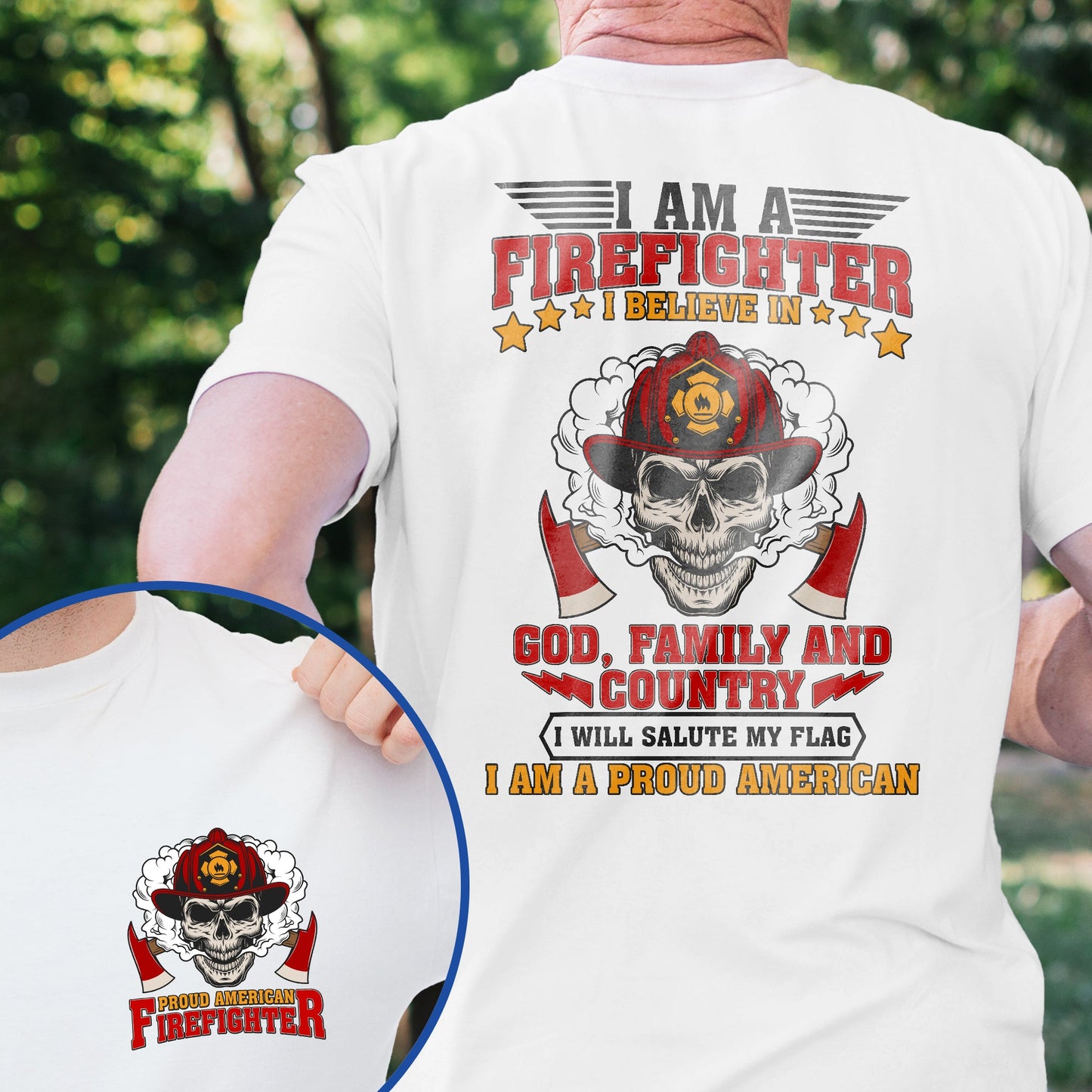 Proud American Firefighter T-Shirt TPT2696NGT
