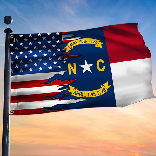 North Carolina and American Grommet Flag MLH1913GFv9