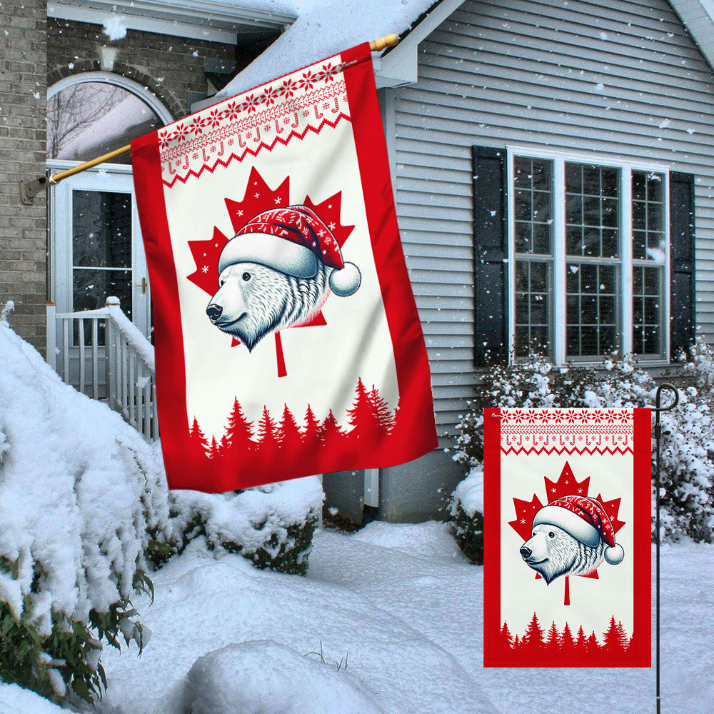 Bear Christmas Canadian Flag TQN2077F
