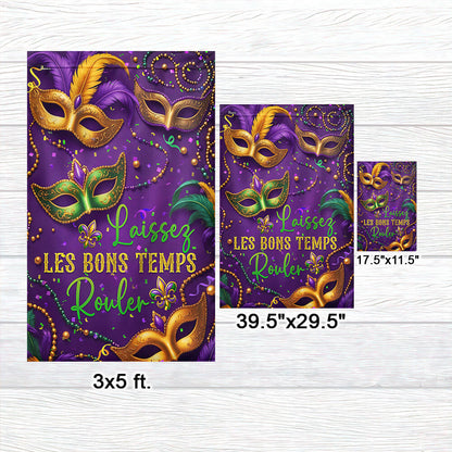 Mardi Gras Laissez Les Bons Temps Rouler Flag TQN4632F