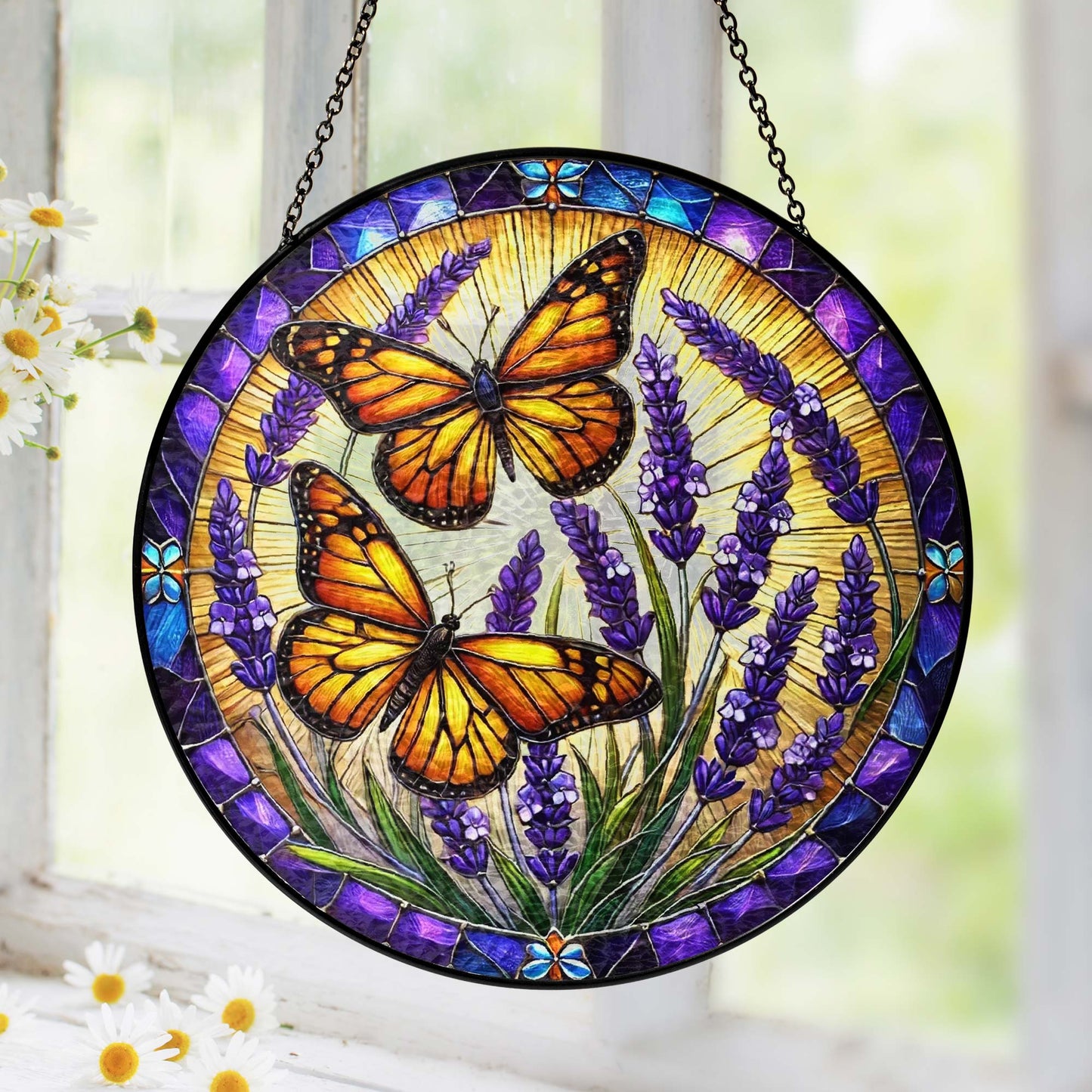 Butterfly Stained Glass Butterflies Decor QTR1083PMN
