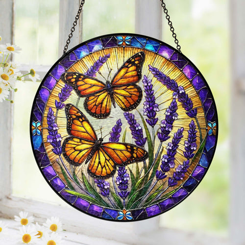 Butterfly Stained Glass Butterflies Decor QTR1083PMN