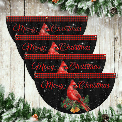 Cardinal Merry Christmas Fan Flag - Holiday Gift & Festive Home Décor, Non-Pleated TPT2322FL - 3-Day Shipping