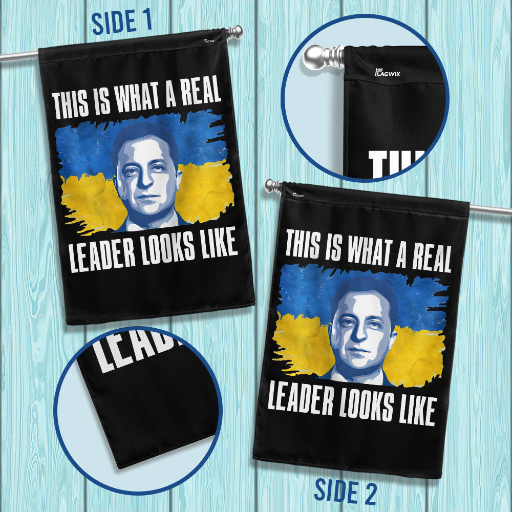 Support Ukraine Flag This Is What A Real Leader Looks Like Flag MLN5333TDH