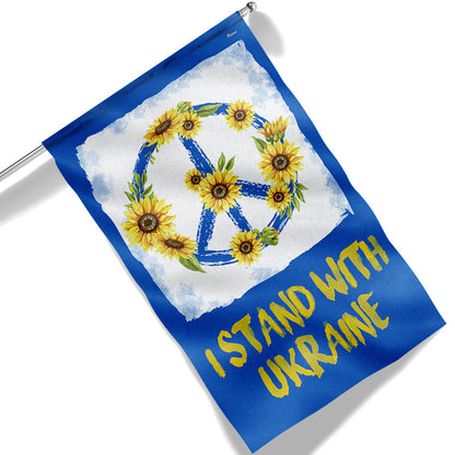 I Stand With Ukraine Peace Sign Support Ukraine Flag TQN4931NTH
