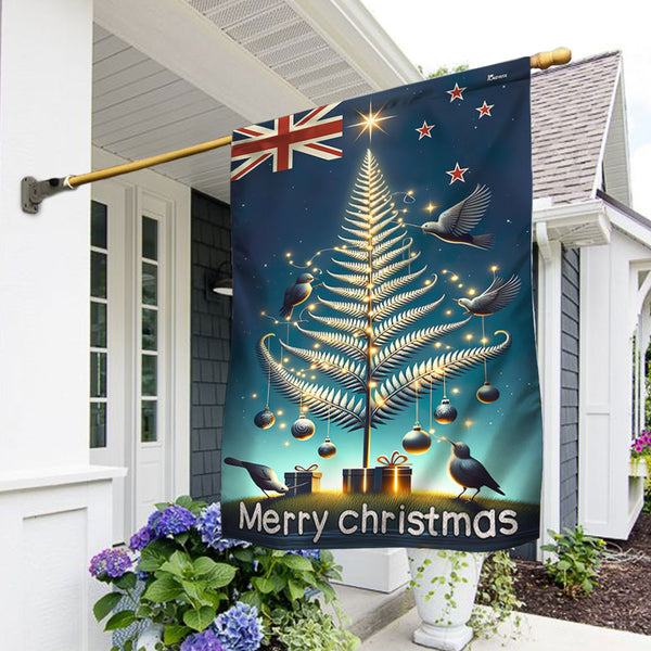Kiwi Birds Silver Fern Christmas In New Zealand Flag TPT1341F