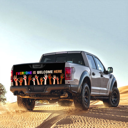 Teacher Idaho Everyone Is Welcome Here Truck Tailgate Decal Sticker Wrap TQN5118TNB