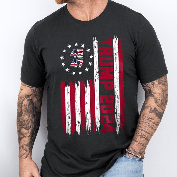 45 47 Trump 2024 President Republican Support President Election 2024 T-Shirt MLN3214TS