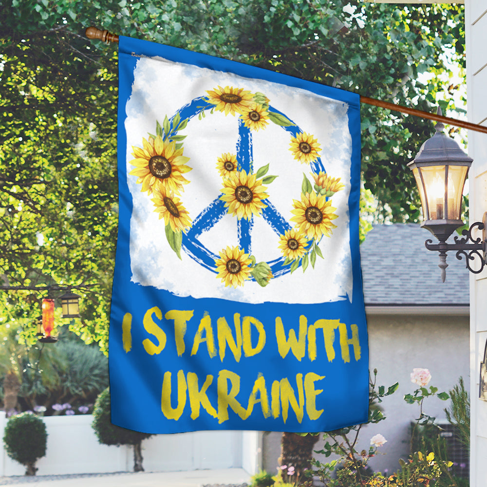 I Stand With Ukraine Peace Sign Support Ukraine Flag TQN4931NTH