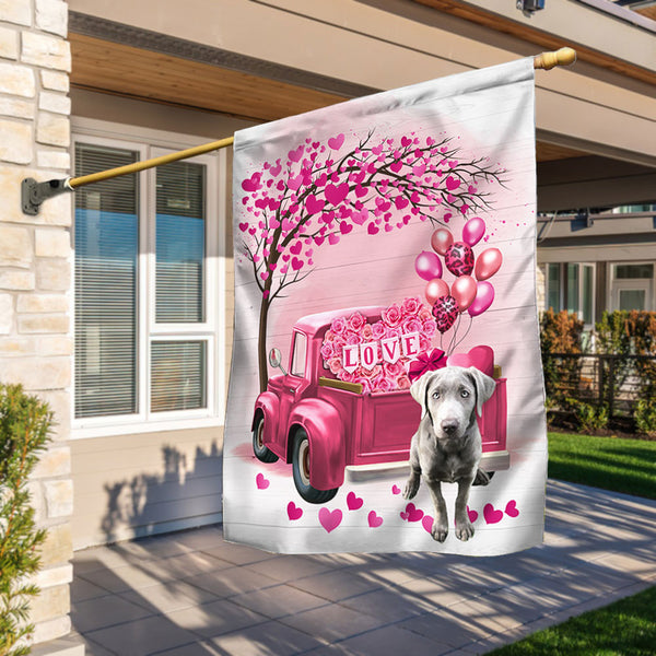 Dog Flag Valentine Labrador Retriever Dog Flag QTR380Fv28