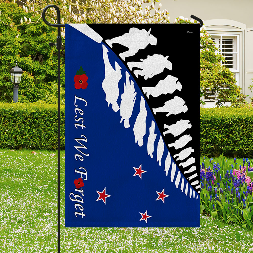 Anzac Day Flag New Zealand Lest We Forget LHA1748Fv1
