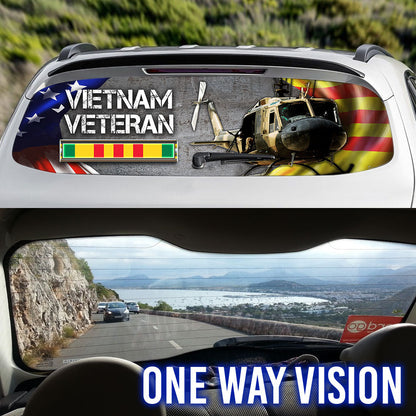 Huey Helicopter Vietnam War Memorial Rear Window Decal DBD2687F