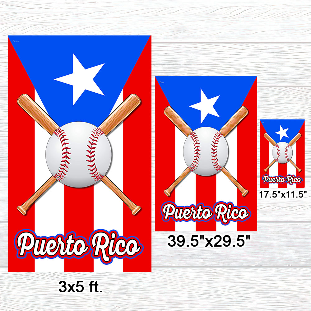 Baseball Puerto Rico Flag TQN1035F