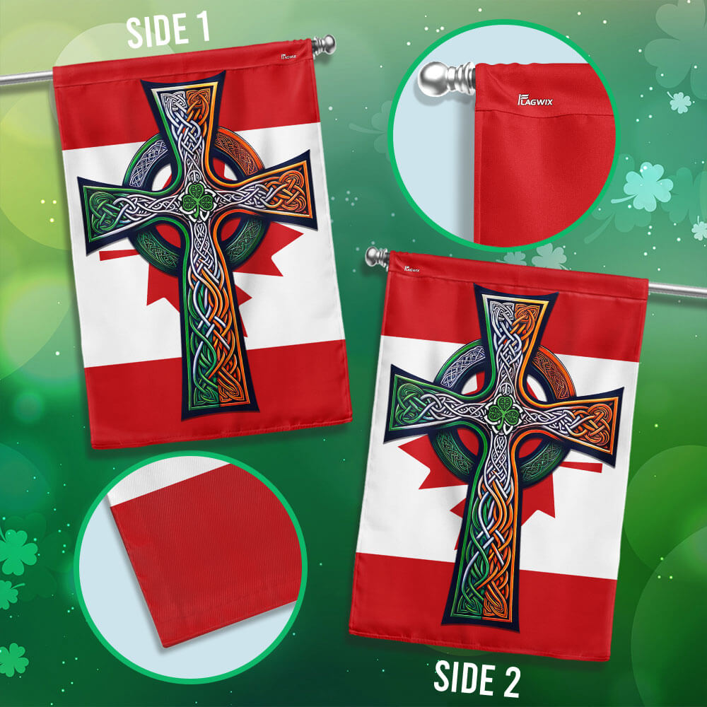 Irish Celtic Knot Cross St. Patrick’s Day Canada Irish Canadian Flag TPT2609F