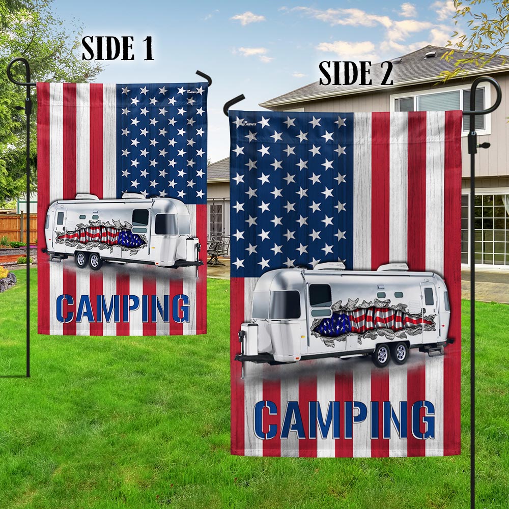 Camping Trailer US Flag MLN1590F