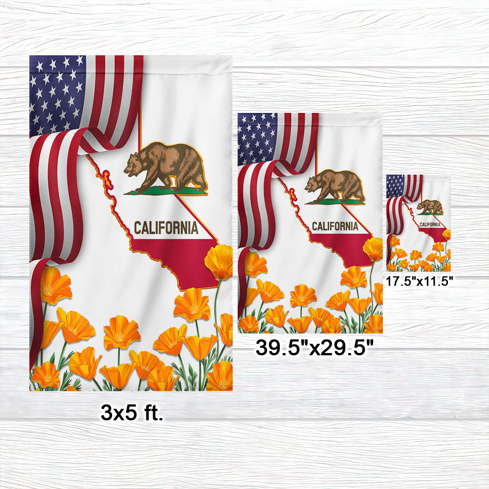 California State With California Poppy Flag MLN1111Fv4