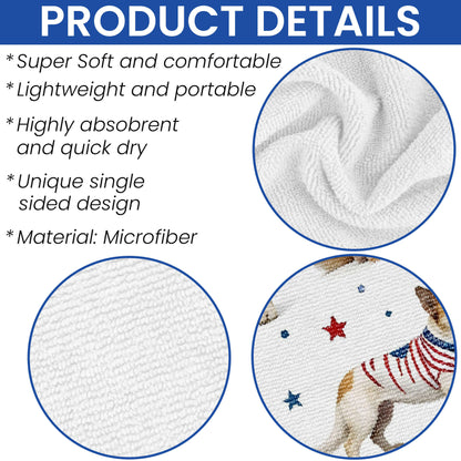 Patriotic Dogs American Beach Towel VTM1354TNB