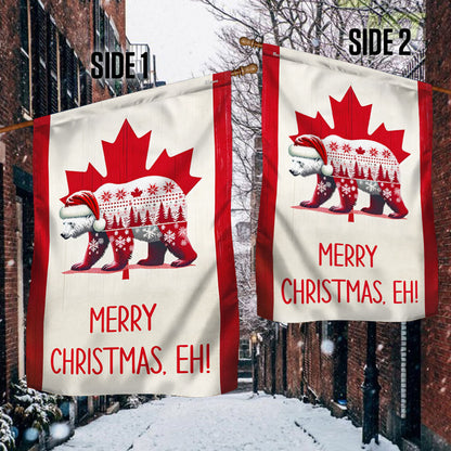 Bear Christmas Canadian Flag TQN2076F