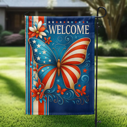 Patriotic Butterfly American Us Flag LHB304HVN