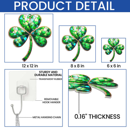 Shamrock Irish Green Clover St. Patrick's Day Ireland Suncatcher Hanging Window TQN5552TDH