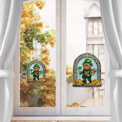 Leprechaun Irish Happy St. Patrick's Day Acrylic Suncatcher Hanging TPT2605TNB