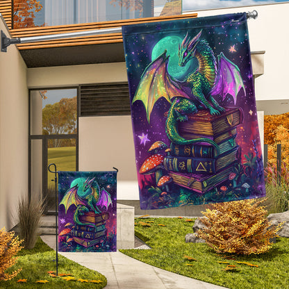 Book Dragon Fantasy Reader Flag TQN3680F